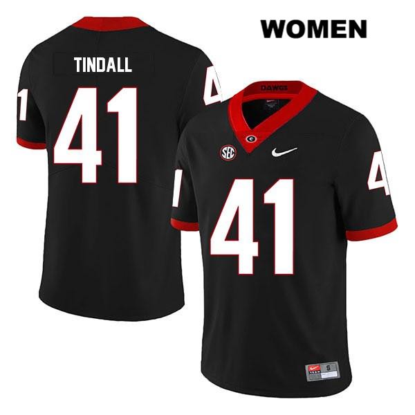 Georgia Bulldogs Women's Channing Tindall #41 NCAA Legend Authentic Black Nike Stitched College Football Jersey AAC4856LJ
